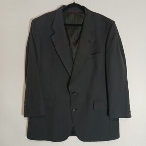 Jos. A. Bank Size 46L 100% Wool Blazer Jacket Dark Gray Sport Coat Notch #632